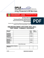 Aptitude Test - Accounts Executive