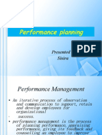 Performance Planning: Presented By, Sisira