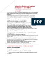 Comprehensive Electrical System Maintenance Checklists