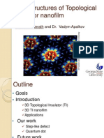 Nanostructures of Topological Insulator Nanofilm: by Thakshila Herath and Dr. Vadym Apalkov