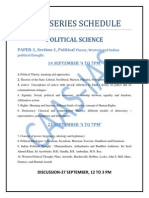 Test Series Schedule: Political Science