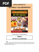 POPULAR BELIEFS: Are They Biblical? "SUNDAY SACREDNESS"