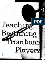 Teaching Beginning Trombone Players