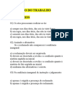 Processo Do Trabalho-Exercícios