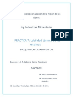 Practica Labilidad Termica de Las Enzimas