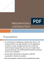 Presumptions in Aid of Construction