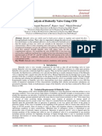 Flow Analysis of Butterfly Valve Using CFD