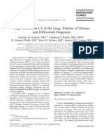 High Resolution CT of The Lung Patterns of Disease and Differential Diagnoses