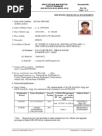 CV Format - M.tech.