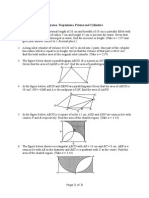 Measuration - Parallelograms, Trapeziums, Prisms and Cylinders