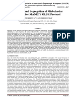 Detection and Segregation of Misbehavior Node (S) For MANETS OLSR Protocol