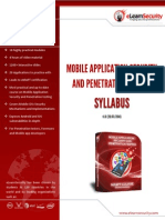 Mobile Application Security and Penetration Testing: Syllabus