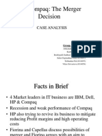 Case Analysis - HP-Compaq The Merger Decision