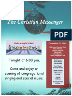 The Christian Messenger: Tonight at 6:00 P.M. Come and Enjoy An Evening of Congregational Singing and Special Music