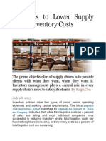 25 Ways To Lower Supply Chain Inventory Costs