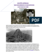 El Gran Descubridor de Machupicchu Agustín Lizárraga