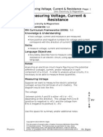 Measuring Voltage, Current & Resistance