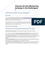 Why Is Continuous On-Line Monitoring of Partial Discharge in The Switchgear Necessary?