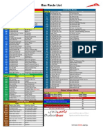 Bus Route List English