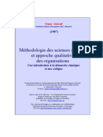 Méthodologie Des Sciences Sociales Et Approche Qualitative Des Organisations