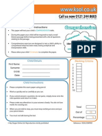 English Comprehension 11 Practice Paper