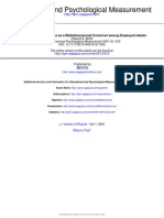 Educational and Psychological Measurement: Expectancies For Success As A Multidimensional Construct Among Employed Adults