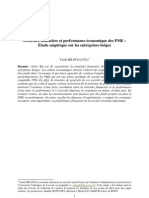 Structure Financière Et Performance Économique Des PME