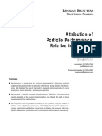 Attribution of Portfolio Performance Relative To An Index