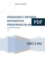 Operadores y Métodos Matemáticos Predefinidos en Java