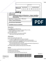 Edexcel IAL Chemistry January 2014 U4 Question Paper