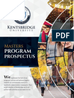 Kentsbridge University Masters Degree Prospectus