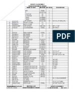 Item No. Part No. Name of Part Material No. Reqd Description