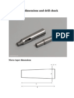 Morse Taper Dimensions and Drill Chuck Arbors