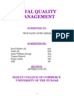 Total Quality Management Final Project