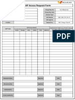 SAP User Authorization Template