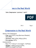 Algorithms in The Real World: Data Compression: Lectures 1 and 2