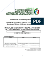 Manual de Lineamientos de Las Actividades de Las Comisiones de Seguridad e Higiene.