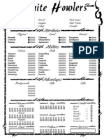 4 Page White Howler Char Sheet