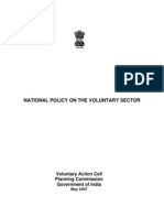 National Policy On Voluntary Sector