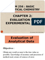 CHM 256: Basic Analytical Chemistry: Evaluation of Experimental Data