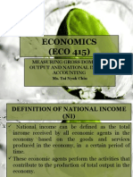 ECO 415-Measuring Gross Domestic Output and National Income Accounting