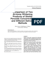 Comparison of Two At-Home Whitening Products of Similar Peroxide Concentration and Different Delivery Methods