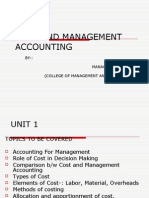 Cost and Management Accounting Unit 1