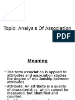 Analysis of Association