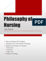 Philosophy of Nursing: Jean Watson