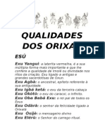 Qualidades Dos Orixas