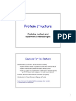 Protein Structure: Predictive Methods and Experimental Methodologies