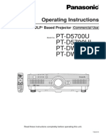 Manual Projector Panasonic DT 5700