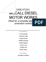 Mccall Diesel Motor Works Case Study