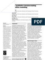 Qualitative and Quantitative Decision Making Method in Simulation Model